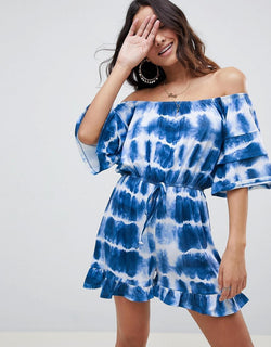 Mono One Shoulder Ruffle Mini Dress
